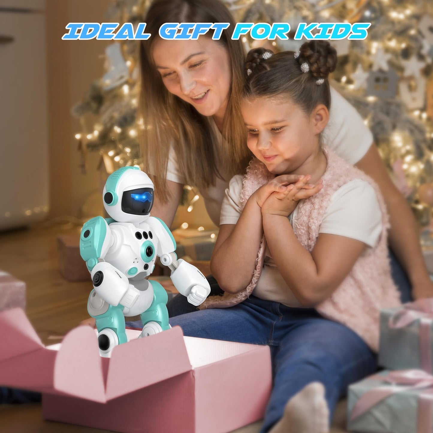 SIMREX Kids Robot Toys, Remote Control Robot, Programmable with Recorded Voice Music Dance Gesture Control, Gift for Toddler Boys and Girls