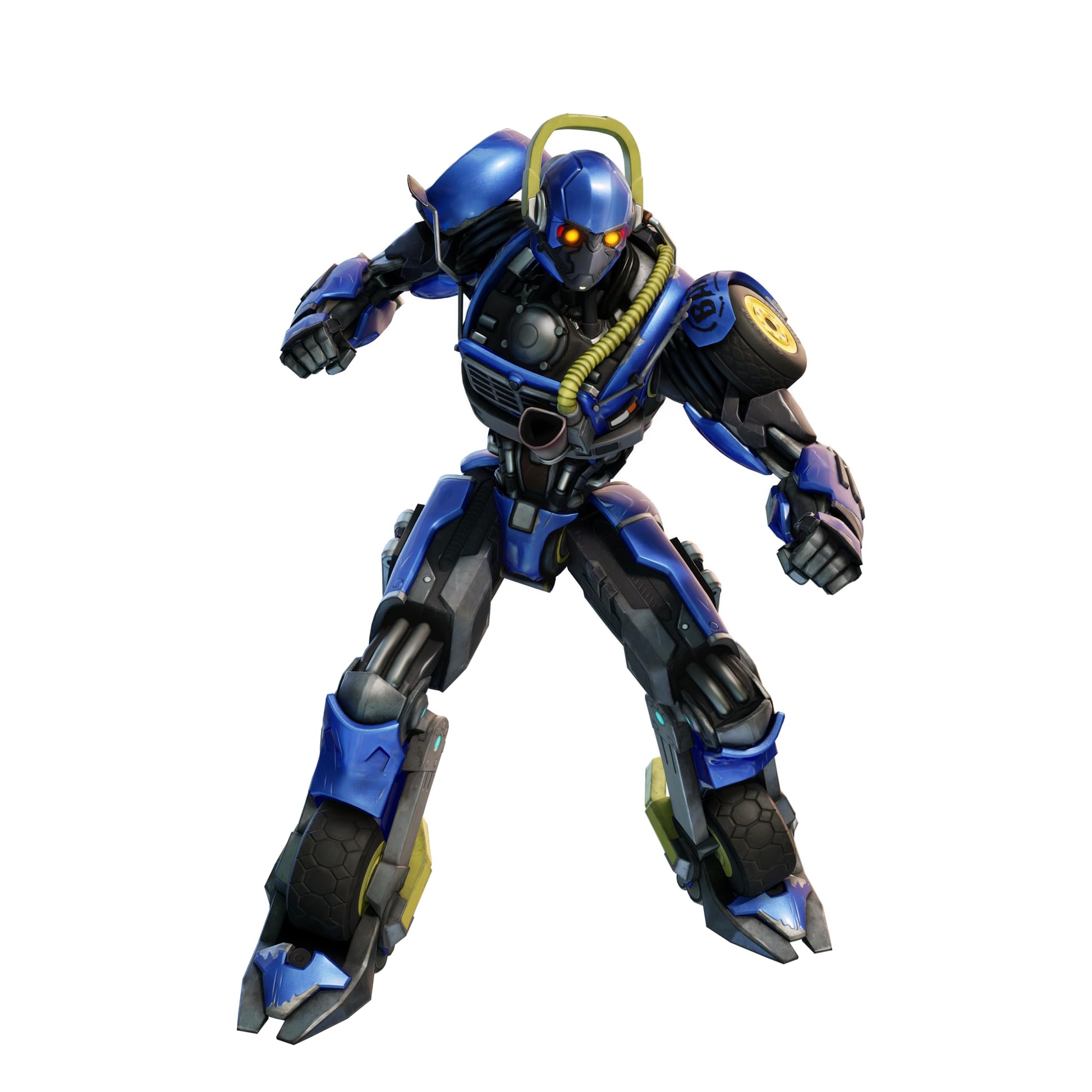 Fortnite Transformers Pack for PS5 showing game box with artwork of Fortnite characters and Transformers branding.