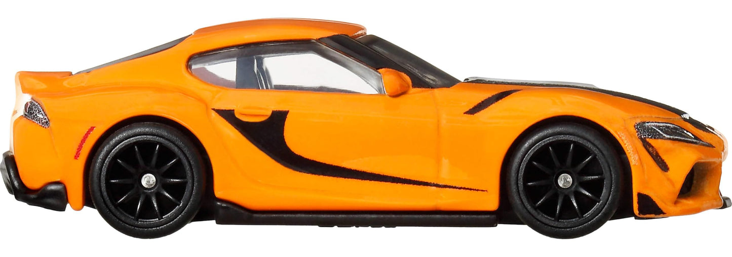 Hot Wheels Premium Fast & Furious 2021 Toyota GR Supra – 1:64 Scale Die-Cast Collectible Car with Real Riders, Metal Body & Movie-Inspired Design