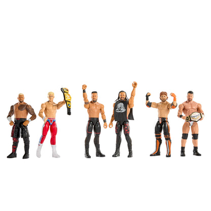 Mattel WWE Main Event Showdown Action Figures 2-Pack with Accessory, Series #24 Tama Tonga & Jacob Fatu Collectible Set, 6-inch, JHJ56