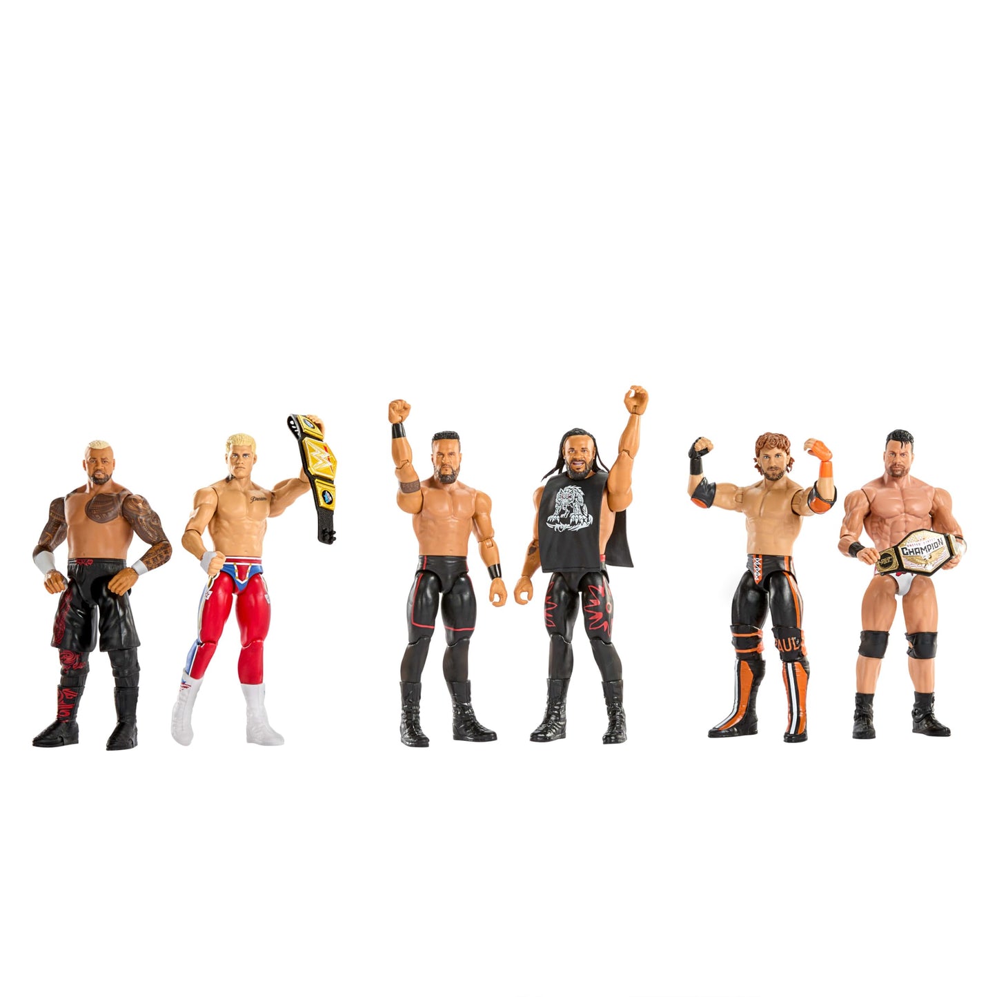 Mattel WWE Main Event Showdown Action Figures 2-Pack with Accessory, Series #24 LA Knight vs Logan Paul Collectible Set, 6-inch, JHJ55