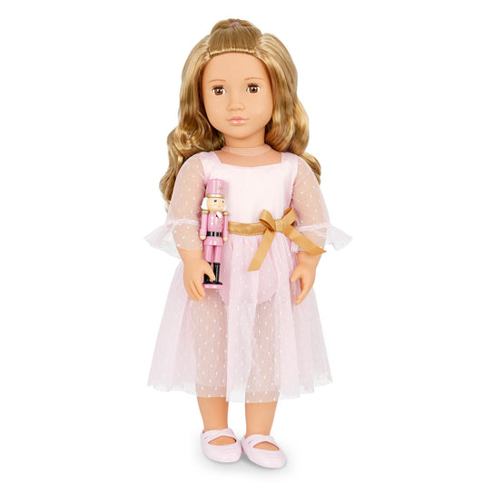 Our Generation - Natasha - 18-Inch Ballerina Doll - Lifelike Brown Eyes & Wavy Blonde Hair - Ballet Dress & Pink Nutcracker Doll Accessory - Pretend Play - Toy for Kids 3 Years +