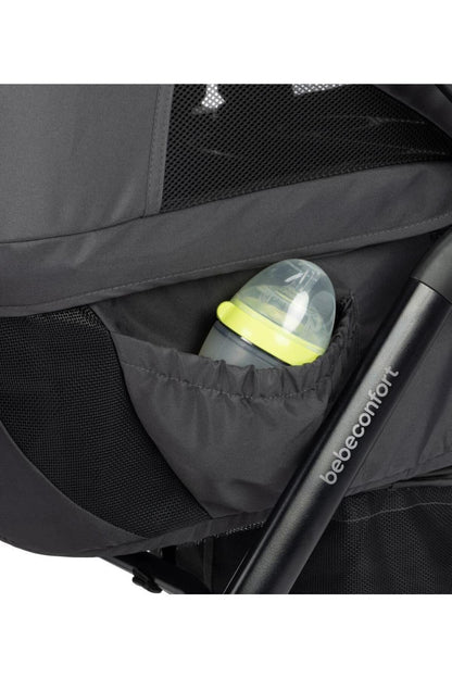 Bebeconfort Helios, Double Pram from Birth, 0-4 Years, 0-22kg, 2 Face-to-face Seats, Large All-Terrain Wheels, Compact Folding, Trolley on Wheels, Protective Canopy, Mineral Graphite