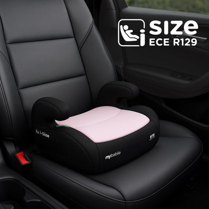 My Babiie MBCSB20 Child Booster Seat - ISOFIX, R129 i-Size 125-150cm (Group 3, 6 to 12 Years Approx.) Portable Kids Car Seat, Comfortable, Compact, Lightweight, Ideal for Travel - Pink