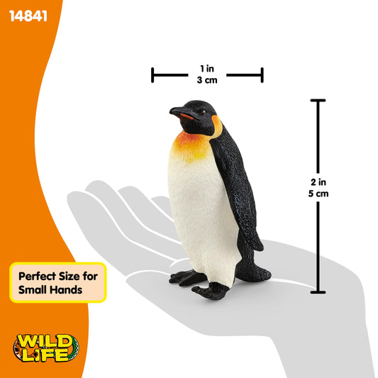 SCHLEICH 14841 Emperor Penguin Wild Life Toy Figurine for children aged 3-8 Years