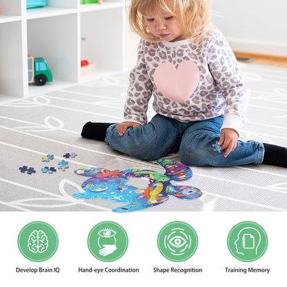 Sea Turtle Jigsaw Puzzle for Kids, 108 Pieces Jigsaw Puzzle with Large Pieces for Kids Age 4 5 6 7 8 9 10 Years.