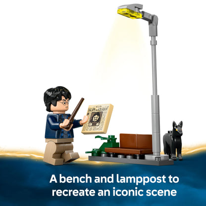 LEGO Harry Potter Knight Bus Adventure set with 5 minifigures, wands, and accessories from the Wizarding World.