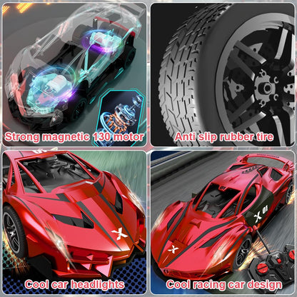 HATFRYF RC Drift Car, Cool Electric Remote Control Car, 1:22 Remote Control, Kids Toy Vehicle, Model Toy for Boys - Driftable, Gifts for Kids Boys