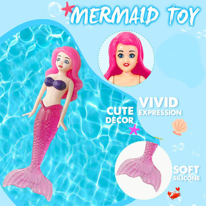 COSORO 4Pcs Diving Mermaids Toys Swimming Pool Sinking Toy Swimming Sinkers for Kids,Mermaid Underwater Diving Toy,Bath Mermaid Water Underwater Pool Training Toys Gifts for Girls Boys Pool Games