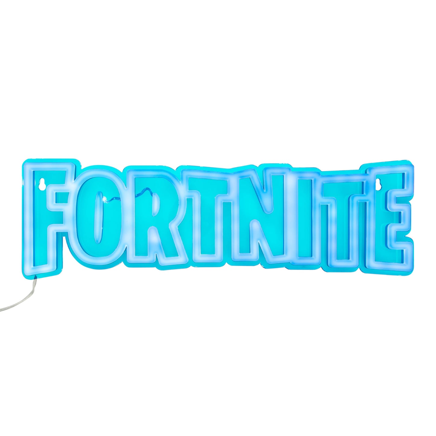 Paladone Fortnite Logo LED neon wall light with power cord, gaming lamp for bedroom or living space decor, ideal gift for boys.