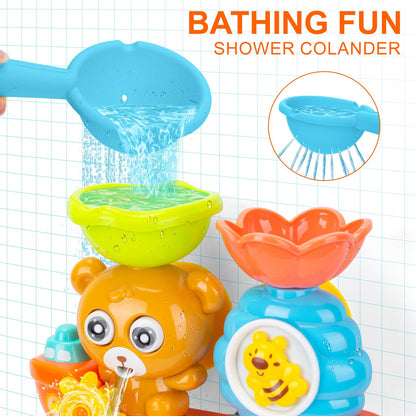 Rilso bath toys for toddlers and babies featuring colorful, sensory designs for water play and fun bath time activities.