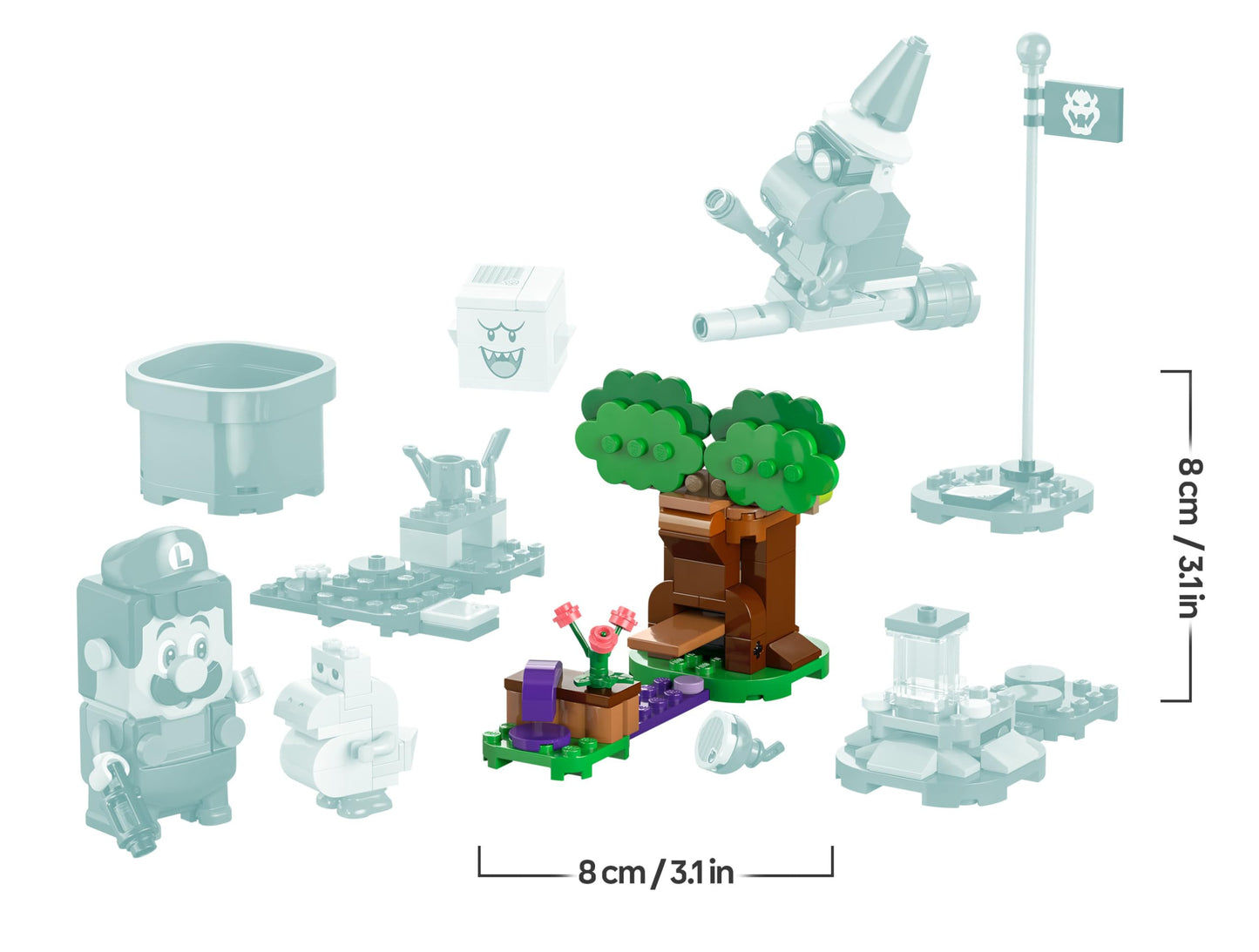 LEGO Super Mario Adventures with interactive LEGO Luigi toy, pink Baby Yoshi figure, garden playset for kids and gamers, ages 6+.