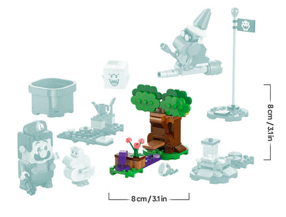 LEGO Super Mario Adventures with interactive LEGO Luigi toy, pink Baby Yoshi figure, garden playset for kids and gamers, ages 6+.