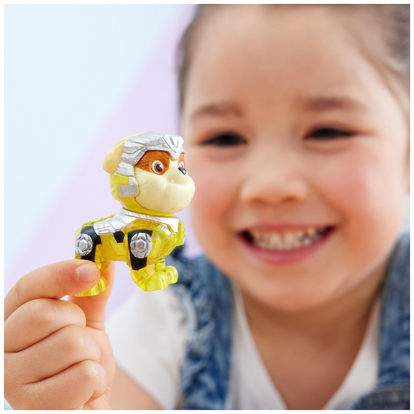 Paw Patrol: The Mighty Movie, Construction Toy Truck with Rubble Mighty Pups Action Figure, Lights and Sounds, Kids’ Toys for Boys and Girls 3+