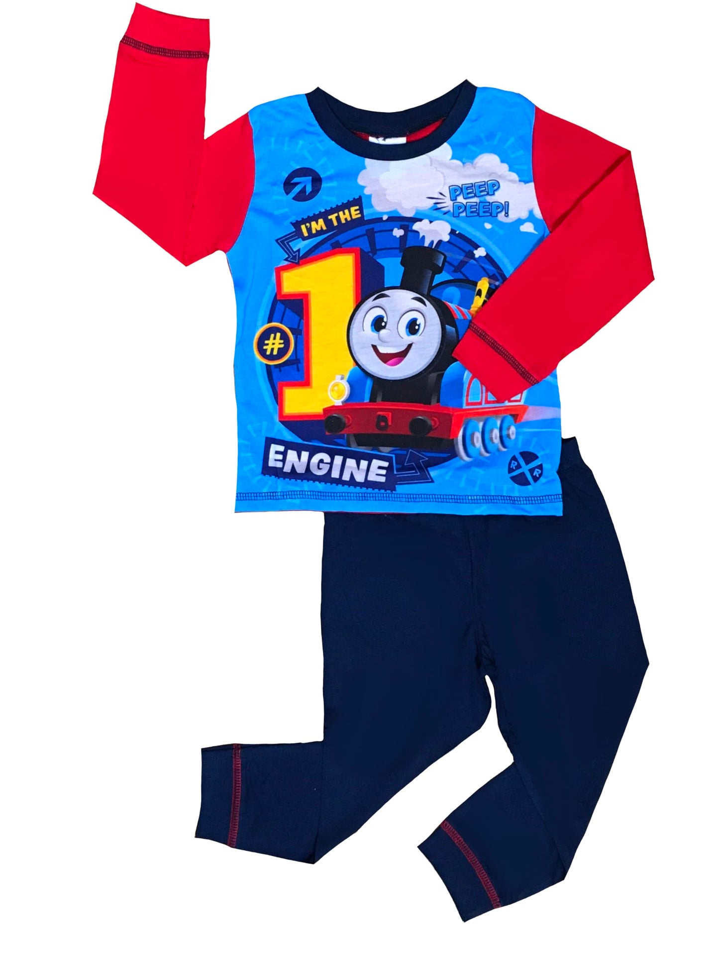 THOMAS & FRIENDS, Boys Thomas The Tank Engine Pyjamas, Red/Blue, Age 2-3 Years