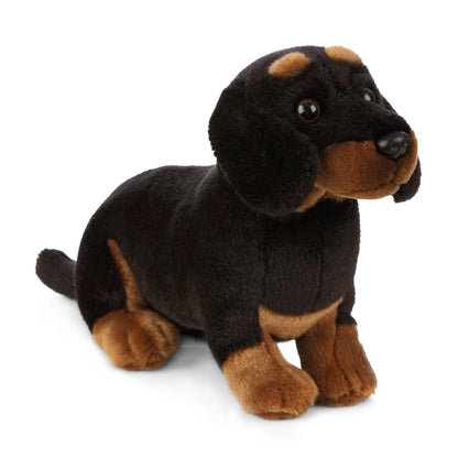 Living Nature Dachshund Soft Toy | Fluffy Dog Animal | Soft Toy Gift for Kids | 28 cm, Black