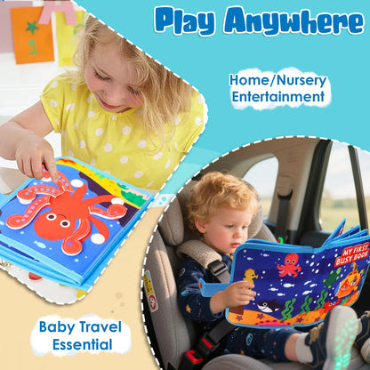 LZDMY Baby Montessori Busy Book for 2 3 Year Olds Boys Girls, Toddlers Educational Sensory Activity Books, Ocean Book Busy Board, Babies Birthday Gifts