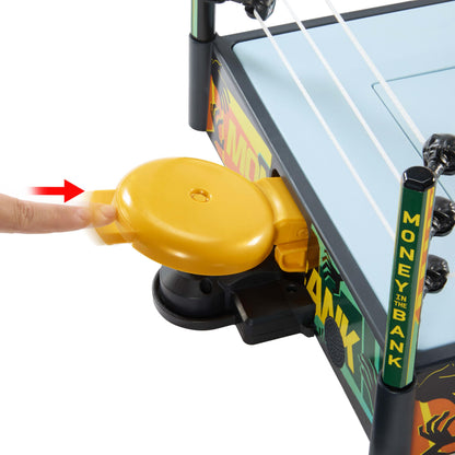 WWE Money In The Bank Cash-In Ring Playset with 2 Play Modes & 40+ Sounds & Phrases, Includes Launcher Crane, Ladders & Briefcase, 13-Inch x 20-Inch, JGR83