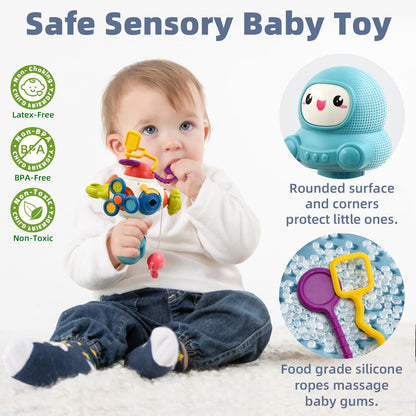 AiTuiTui Baby Montessori Toys for 2 3 Years Boys Girls, Activity Cube Sensory Toys for Toddlers Travelling, Motor Skills Busy Cube Toy for 18 Months Infant Birthday Gifts