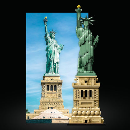 LEGO Architecture Statue of Liberty model kit showcasing detailed design, ideal for adult collectors and home decor.