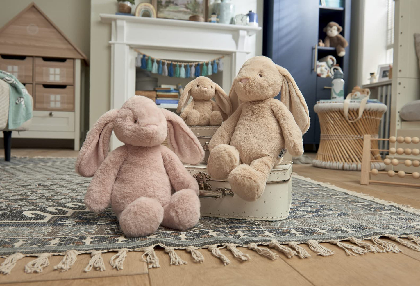 Mamas & Papas Baby/Toddler Soft Toy, Pink Bunny
