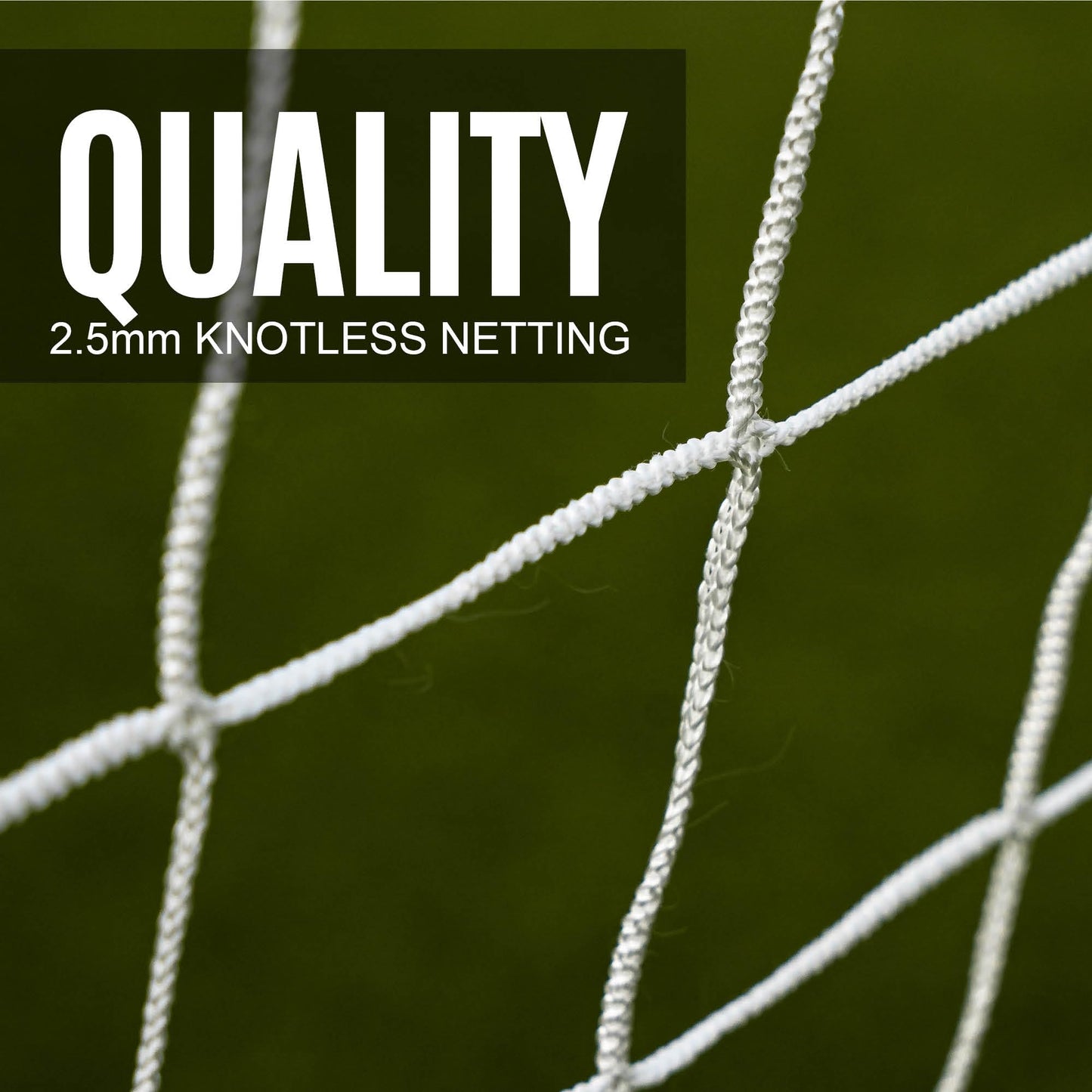 QUICKPLAY GS Football Goals - Super Durable Galvanized Steel Football Goal [5 Sizes] Regulation Sizes, Deep Net, Moveable & Weather Resistant [Single Goal]