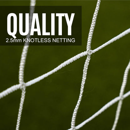QUICKPLAY GS Football Goals - Super Durable Galvanized Steel Football Goal [5 Sizes] Regulation Sizes, Deep Net, Moveable & Weather Resistant [Single Goal]