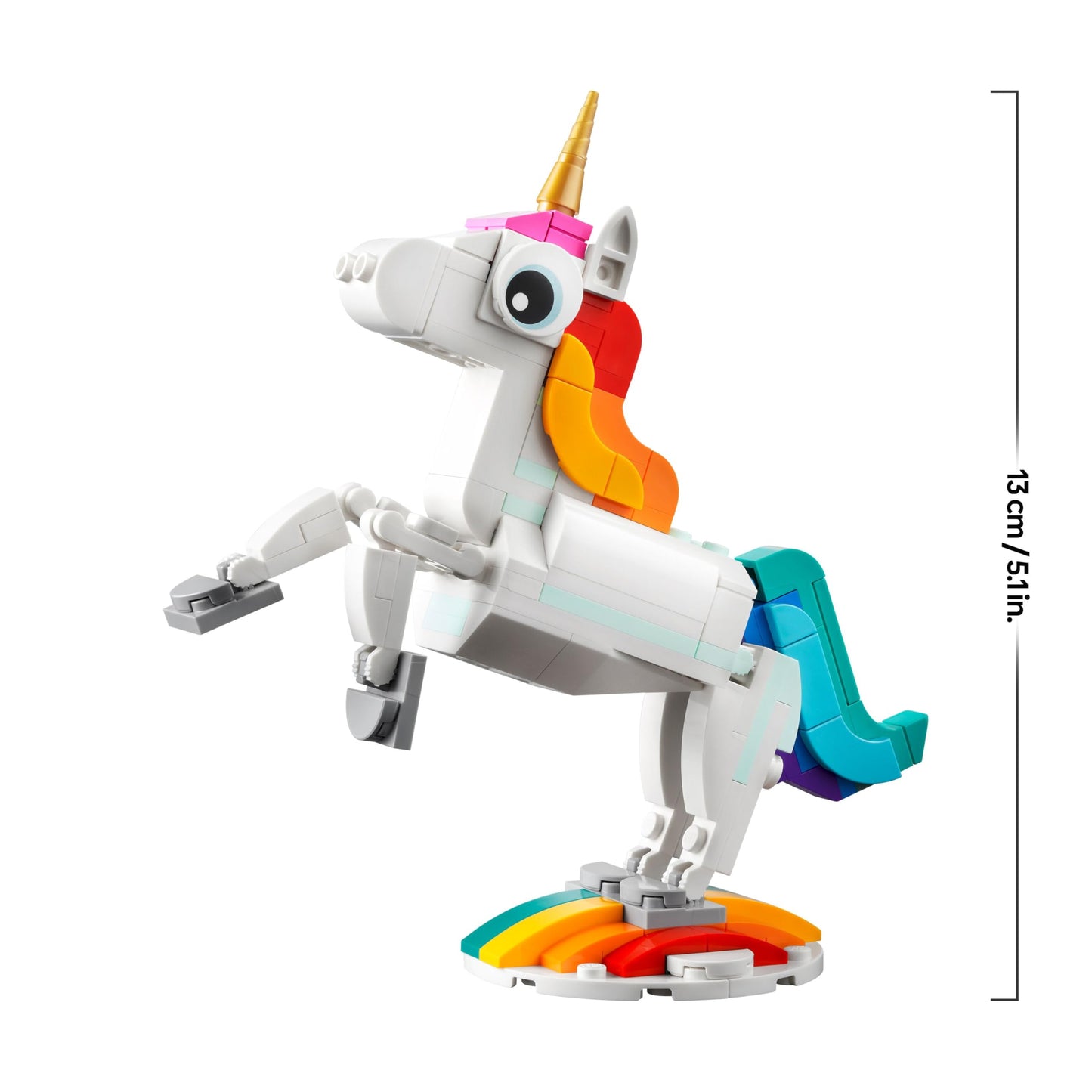 LEGO Creator 3in1 Magical Unicorn toy, featuring a colorful unicorn, seahorse, and peacock designs for imaginative play.