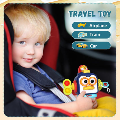 Montessori Busy Board Sensory Toys for 1-2 Year Old Toddlers: Activity Cube, Baby Fidget, Travel and Airplane Educational Learning Toys - Gift for 12-18 Month Old