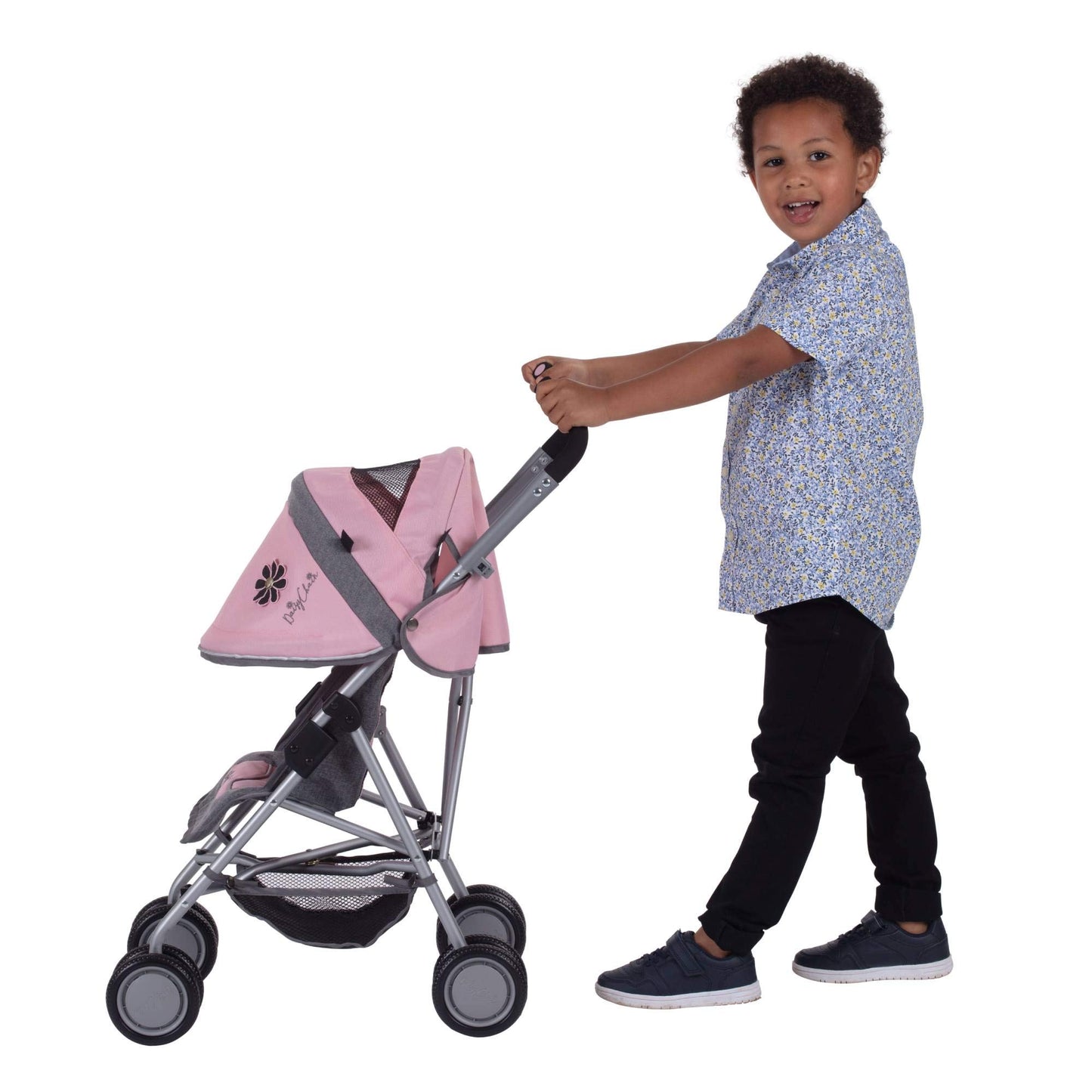 Daisy Chain Zipp Max Dolls Pushchair – Adjustable handles from 76-82cm. For children of 4, 5, 6, 7, 8 or 9 years. (Classic Pink)