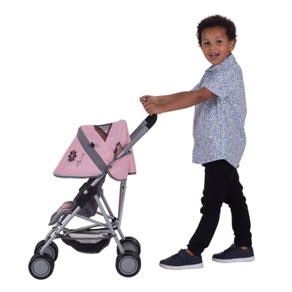 Daisy Chain Zipp Max Dolls Pushchair – Adjustable handles from 76-82cm. For children of 4, 5, 6, 7, 8 or 9 years. (Classic Pink)