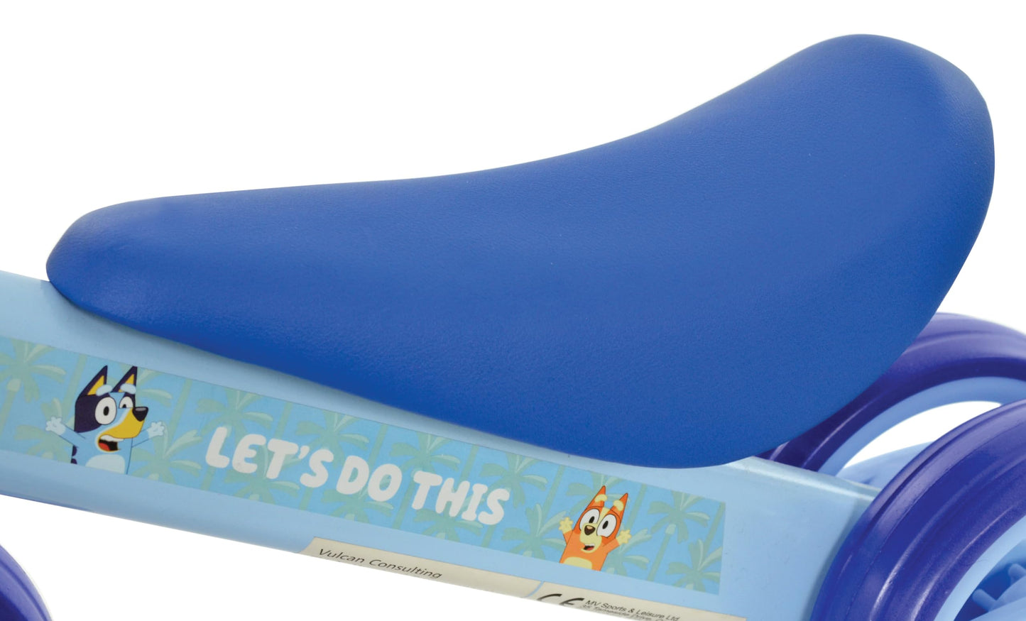 Bluey Officially Licenced Ride On Toy for Ages 1+ | Boys or Girls Kids Childrens Deluxe Bobble Toddler Push Scooter | Foot to Floor Baby Bike | Blue
