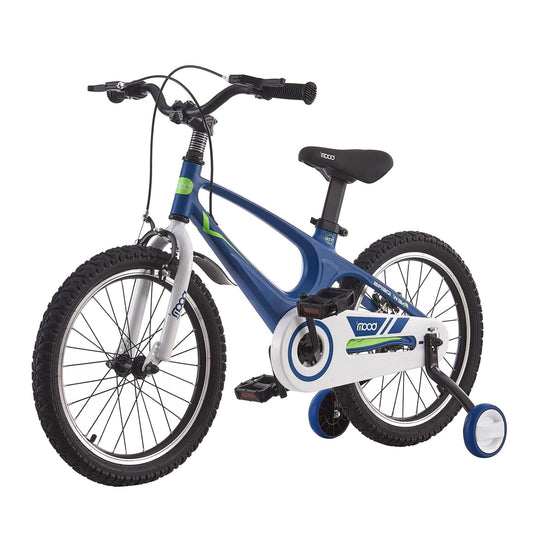 LSBIKE Kids Bike 14 16 18 Inch Magnesium Alloy Boys Girls Children Bicycle with Stabilizers Ages 2-9 Years Blue Pink Bicycle Double Brakes Training Wheel Freestyle Children Bike (18 inch Blue)