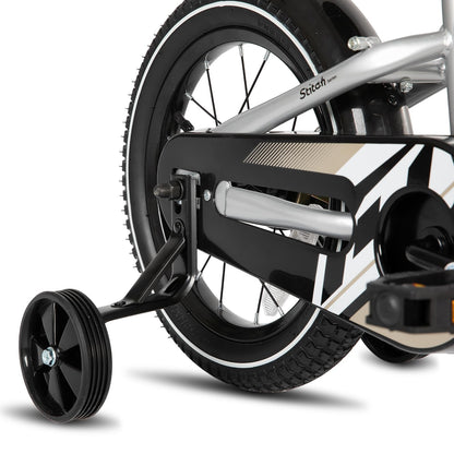 STITCH 14 Inch Kids Bike for 3-5 Ages Boys, 14" Wheels Bike for Boys With Stabilisers, Silve