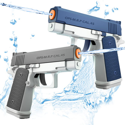 Two Neoot water guns in a 2-pack, small manual water toys for kids, perfect for summer pool and beach water fights.