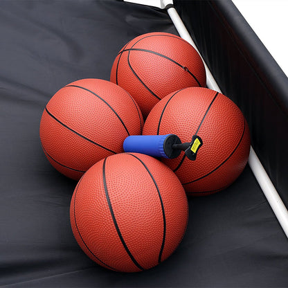 Foldable electronic automatic Basketball training machine Basketball Hoop Basketball Stand Home double basketball game with scoring machine for Kids and adults, includes 4 basketball and pump