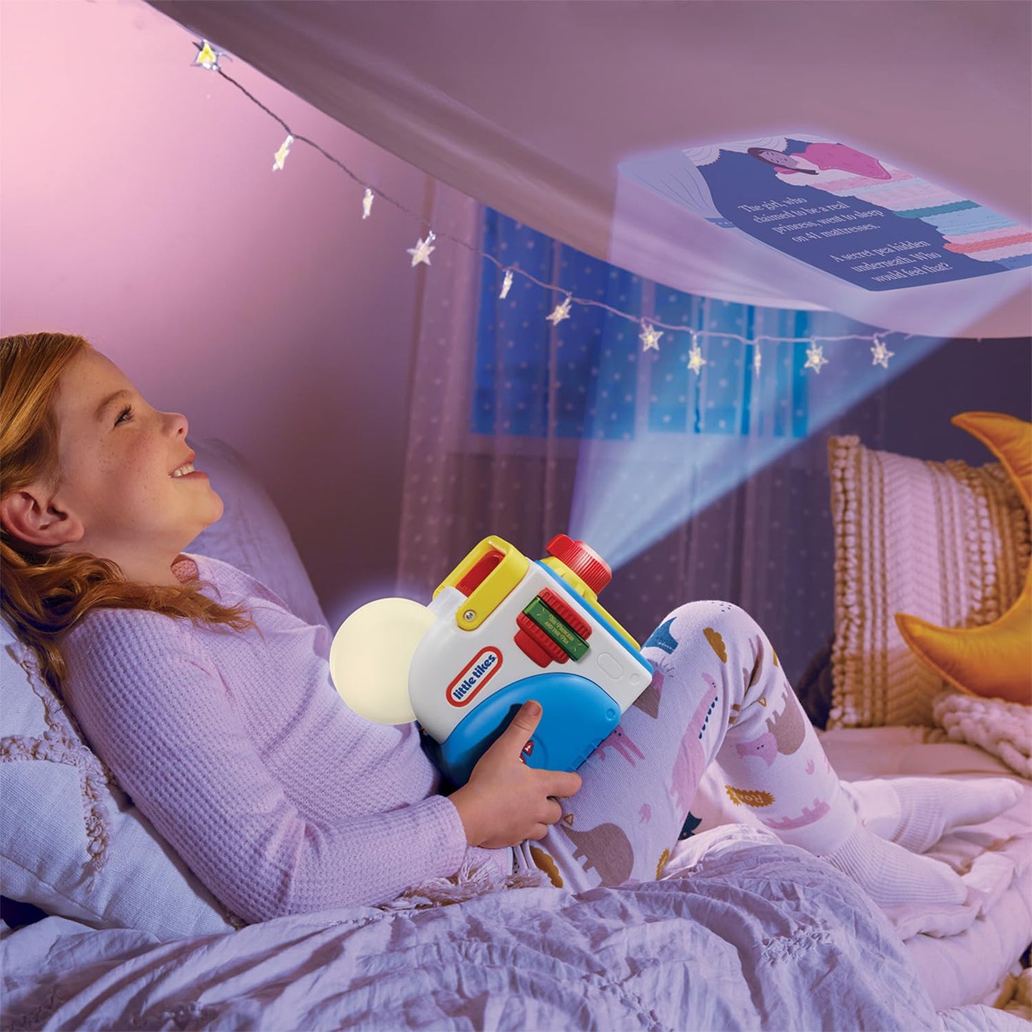 Little Tikes Story Dream Machine Starter Pack with 3 Classic Fairytale Stories - Light, Sound, and Audio Projector for Kids - Includes 3 Stories and 1 Character - For Kids Ages 3+ Years