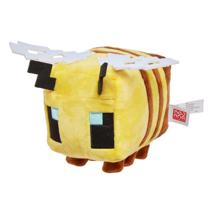 Mattel Minecraft Basic Plush Character Soft Dolls, Video Game-Inspired Collectible Toy Gifts for Kids & Fans Ages 3 Years Old & Up, HBN41, Black, 8" Bee