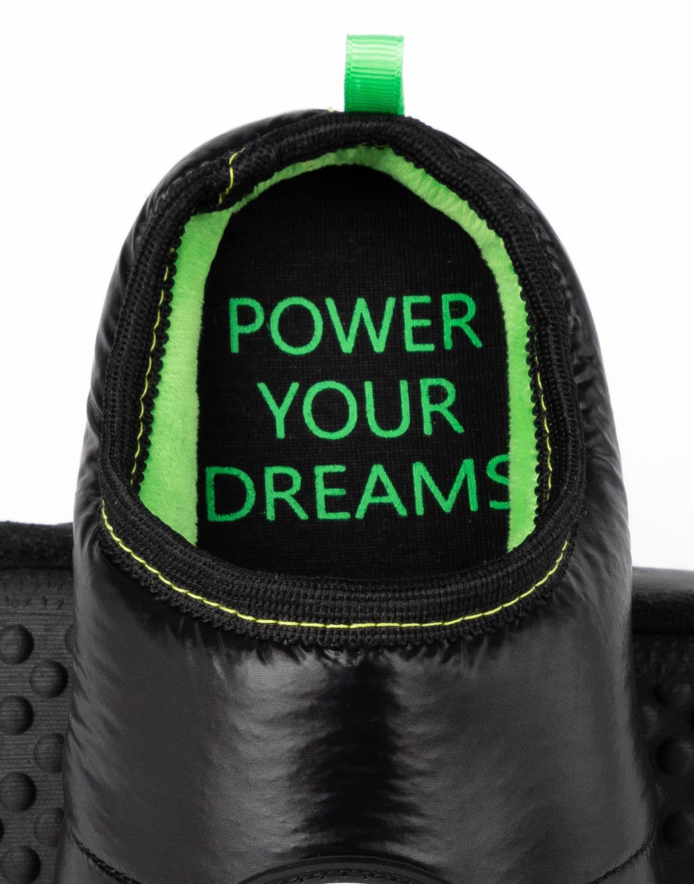 Xbox kids and teens slippers in black and green with game console logo, slip-on loafers for boys and girls, UK size 1.