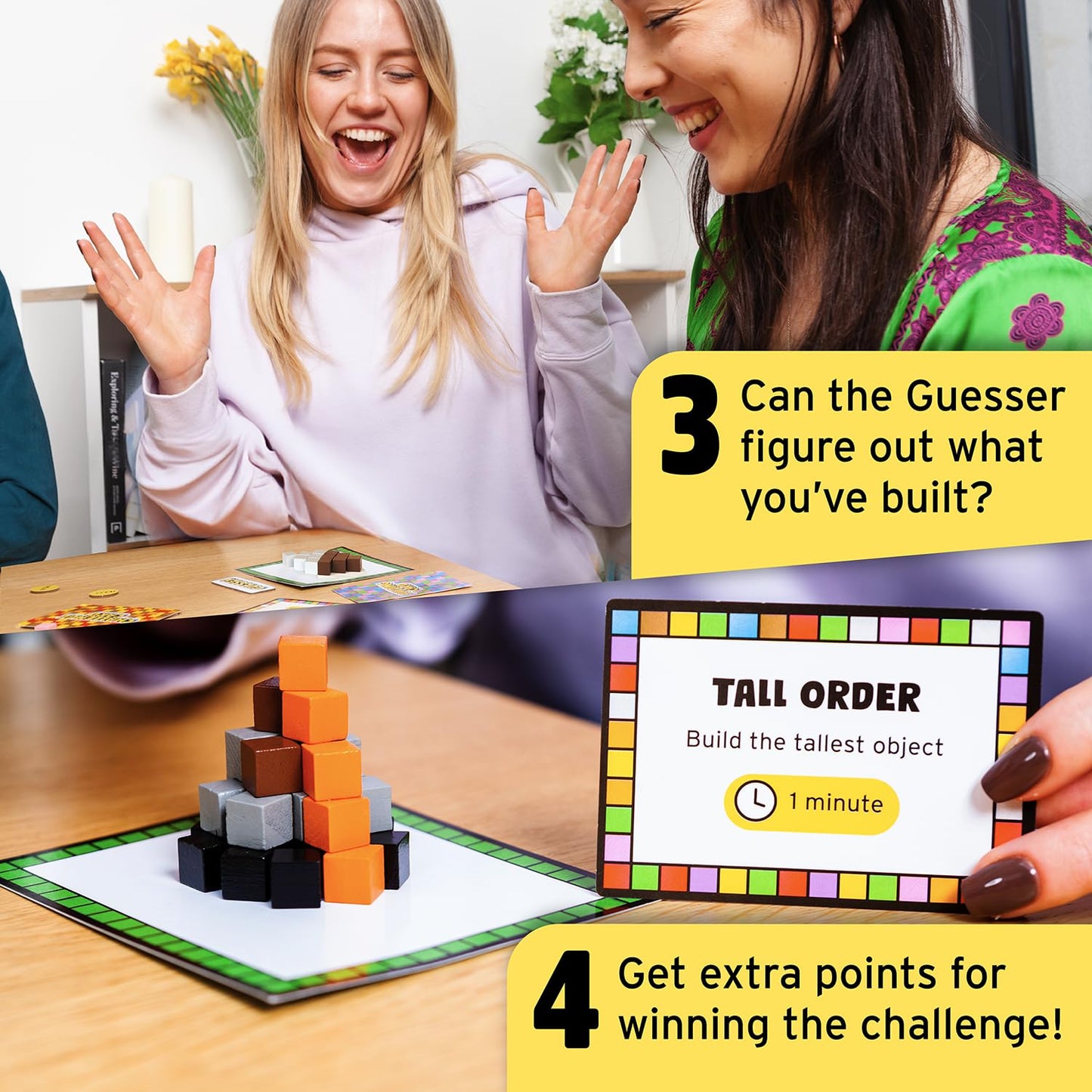 Block Party: Colourful Block Building Family Board Game for Kids Aged 8+, Adults, Teens | Perfect Christmas Game