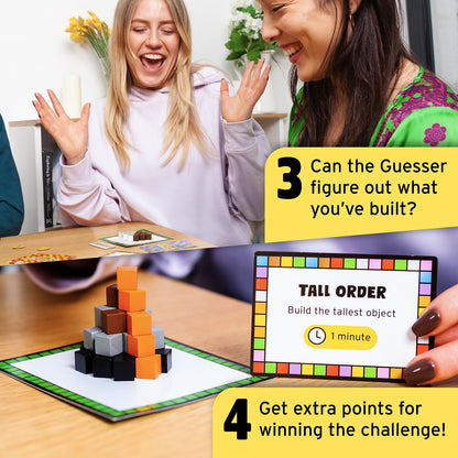 Block Party: Colourful Block Building Family Board Game for Kids Aged 8+, Adults, Teens | Perfect Christmas Game