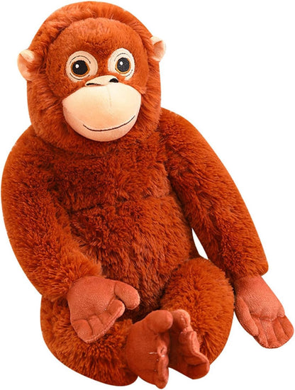 wuayi 66cm Large Orangutan Soft Toy, Cute Monkey Curtains Plush - Stuffed Monkey, Realistic Soft Cuddly Long Arm Monkey Toy for Home Room Bed Pillow Cushion Curtains Photo Prop Decor (1PCS)