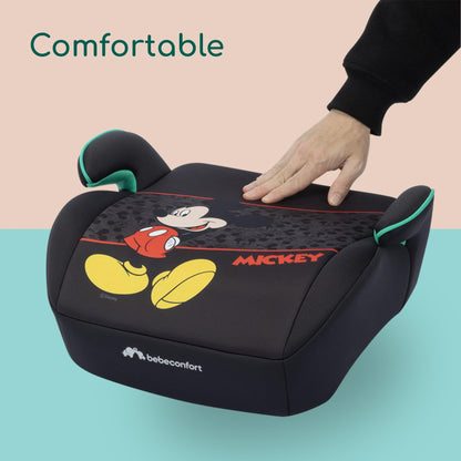 Bebeconfort Disney Manga i-Safe, Car Booster Seat, Mickey Mouse Car Seat, 6–12 Years, 128–150cm, 22-36 kg, Lightweight, Easy Belt Installation, Fully Padded, Soft-Touch Fabrics, Authentic Mickey