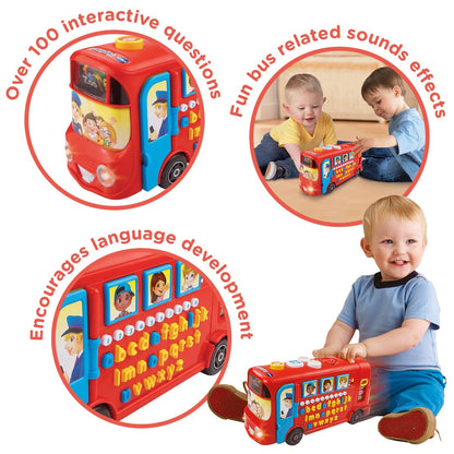 VTech Playtime Bus with Phonics, Educational Toy for Children with Letters, Phonics & the Alphabet, Over 100 Interactive Curriculum Questions, Kids Learning Toy for 2, 3, 4+ Years, English Version