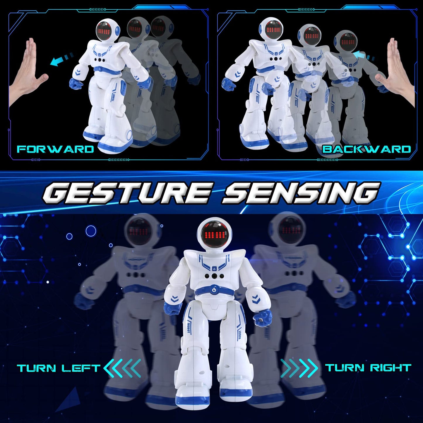 Kaybolge Kids Toys for 4 Year Old Boy Girls Remote Control Robot Kits with RC Smart Gesture Sensing Educational for Kids Christmas Birthday Gifts for 4 5 6 7 8 9 10 11 12 Years Old Boys Girls