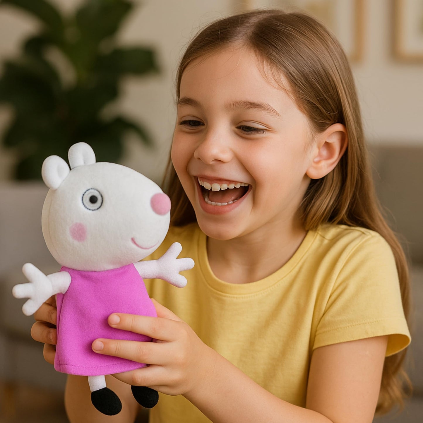 TY Peppa Pig Suzy Sheep Beanie Baby 15 cm – Soft Plush Toy Teddy for Kids, Collectible Stuffed Animal Plushies Soft Toy Gift for Toddlers & Children
