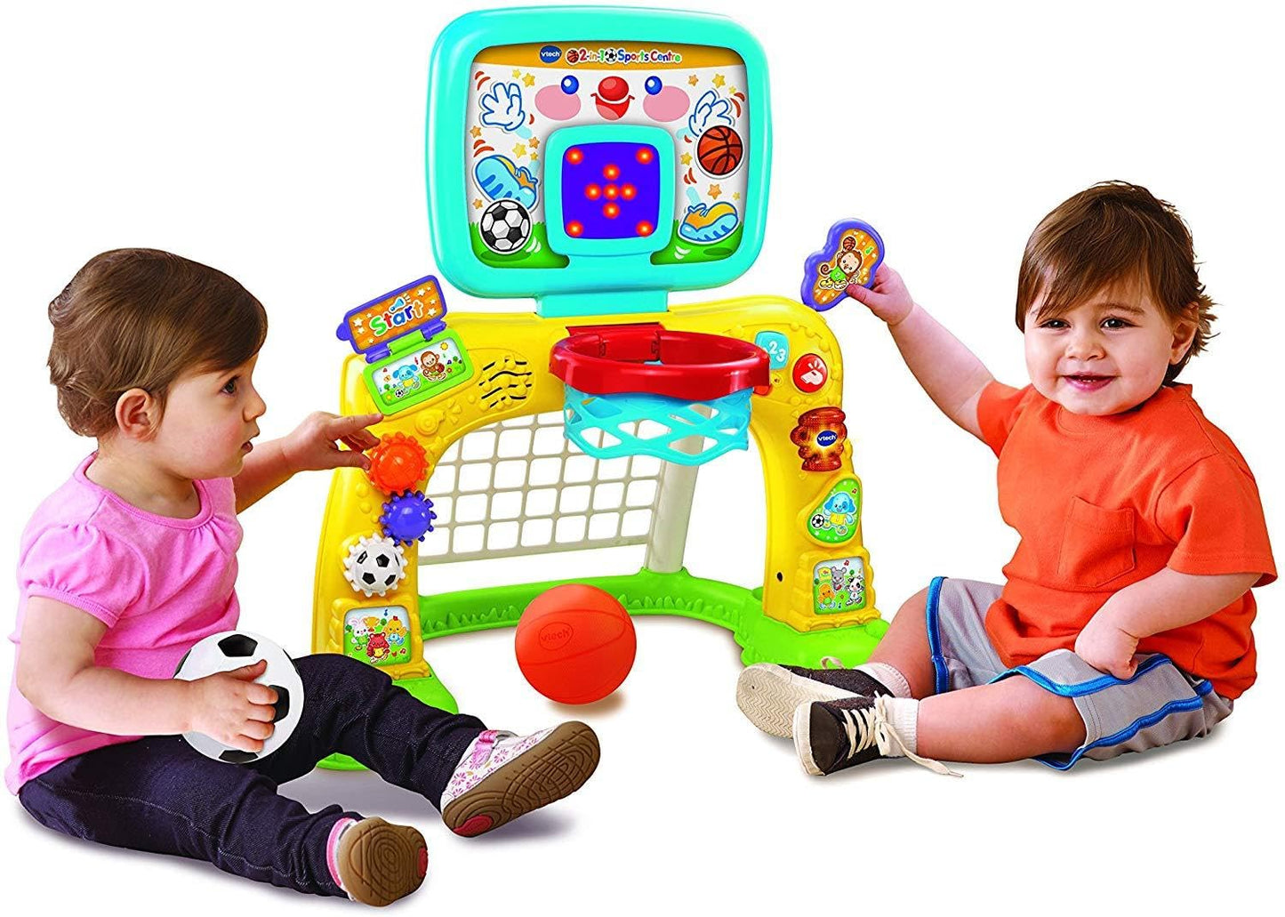VTech 3-in-1 Sports Centre, Baby Interactive Toy with Colours and Sounds, Learning with Role-Play, Suitable for Baby Boys & Girls from 12 to 36 Months (Yellow/Blue), English Version