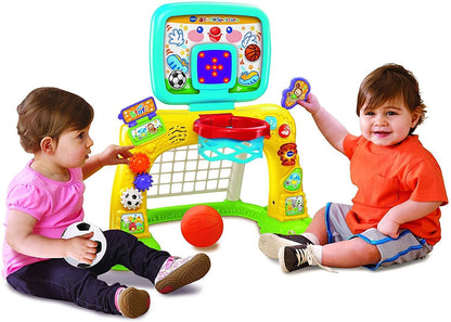 VTech 3-in-1 Sports Centre, Baby Interactive Toy with Colours and Sounds, Learning with Role-Play, Suitable for Baby Boys & Girls from 12 to 36 Months (Yellow/Blue), English Version