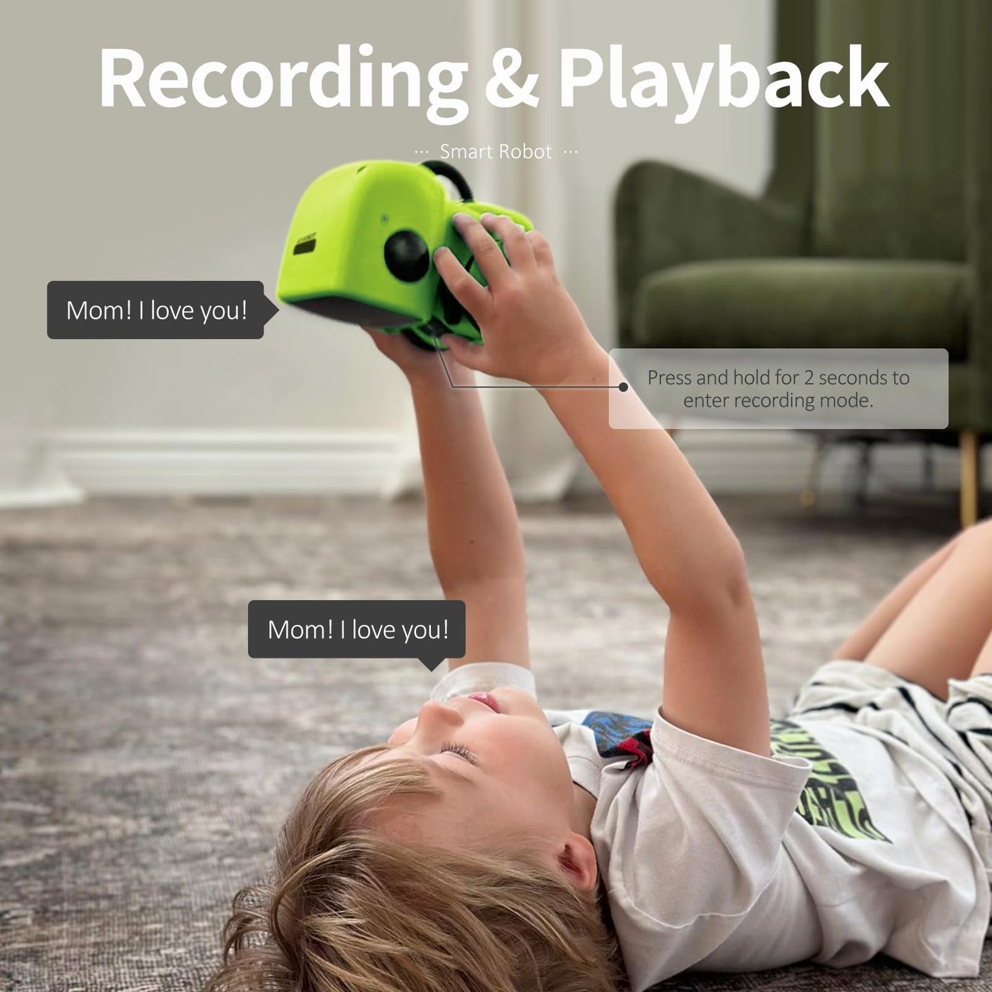 GILOBABY Interactive Smart Robot Toys, Intelligent Robot for Kids, Children Girls & Boys Robotic 3 Years Old Up, Voice Control & Touch Sense, Dance & Sing & Walk, Recorder & Speak Like You