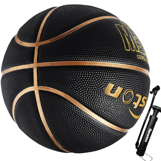 Senston Size 7 Basketball With Pump - Indoor/Outdoor Street Game Training Ball